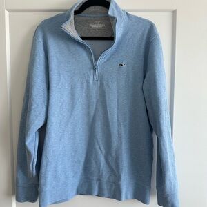 Vineyard Vines Men's Light Blue Zip-Up Sweater